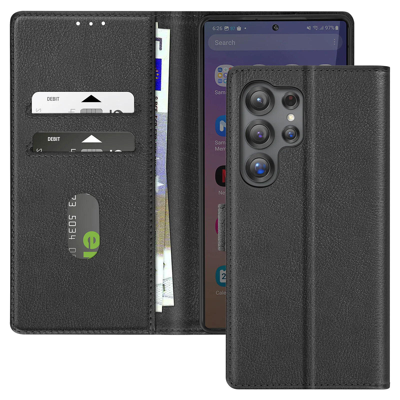 Pochette Cuire Clapet Samsung S25 Ultra